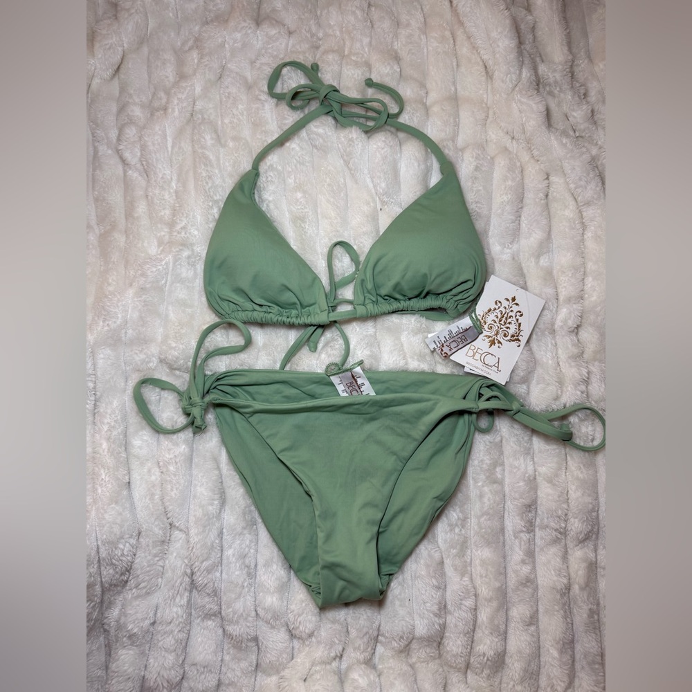 BECCA Sage Green Bikini Top